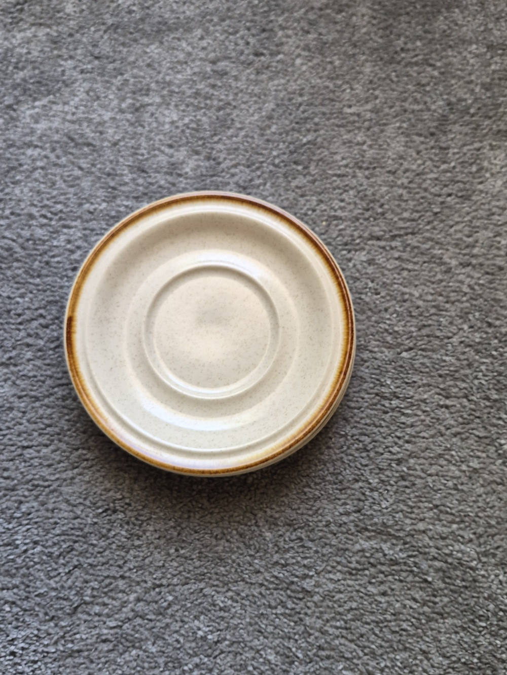 Craft Two-Tone Stoneware Saucer in Cream and Brown